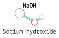 molecola dell idrossido di sodio del naoh 66924035